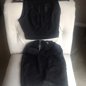 Guess Black 2 Piece Bodycon Outfit